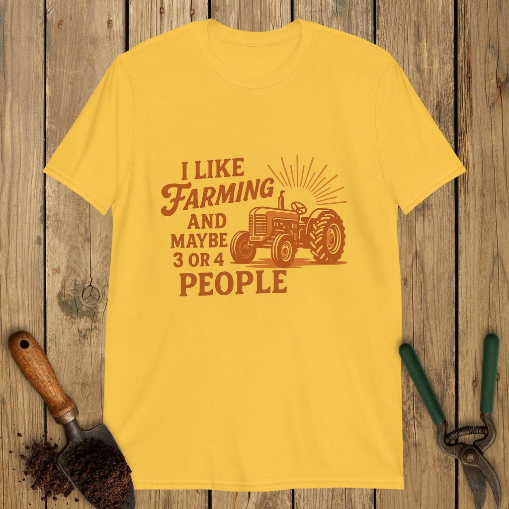 I Like Farming Tractor Sunburst Softstyle Tee