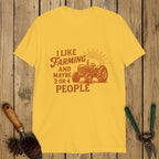I Like Farming Tractor Sunburst Softstyle Tee