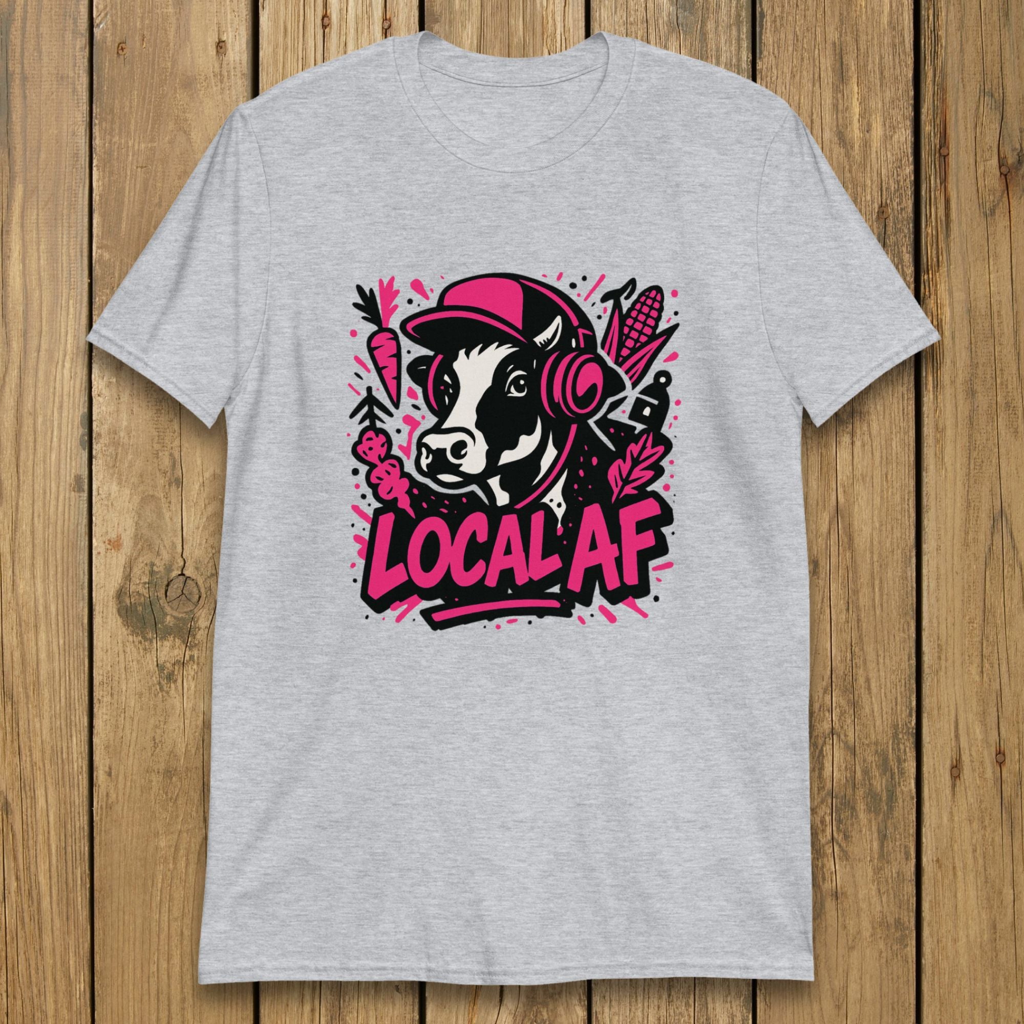 NEON Pink Local AF Cow Tee