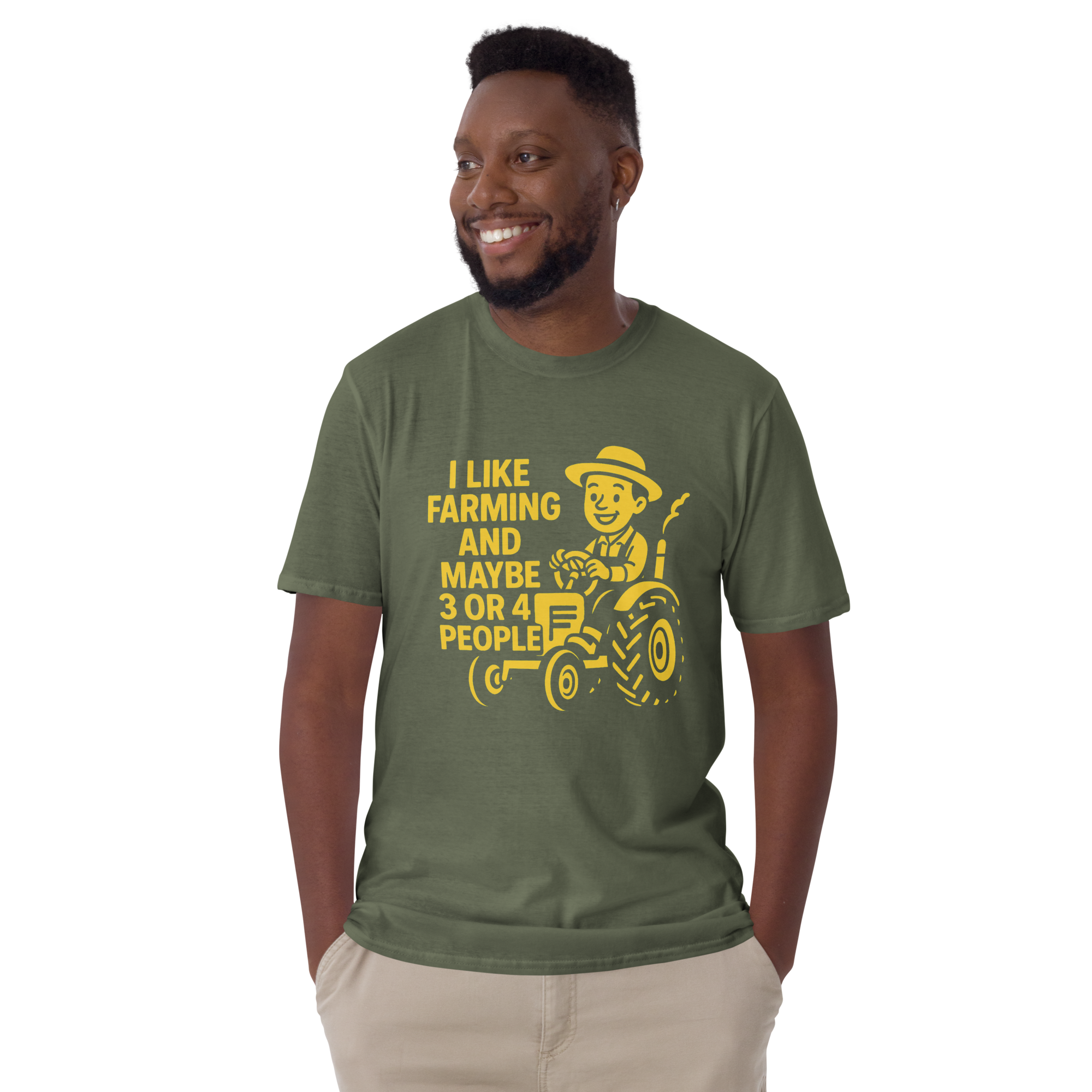 I Like Farming Tractor Guy Softstyle Tee